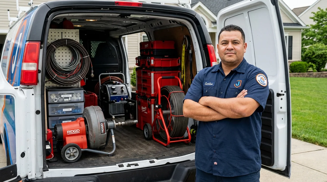 Professional drain cleaning equipment and Johns Plumbing LLC plumber in Parowan