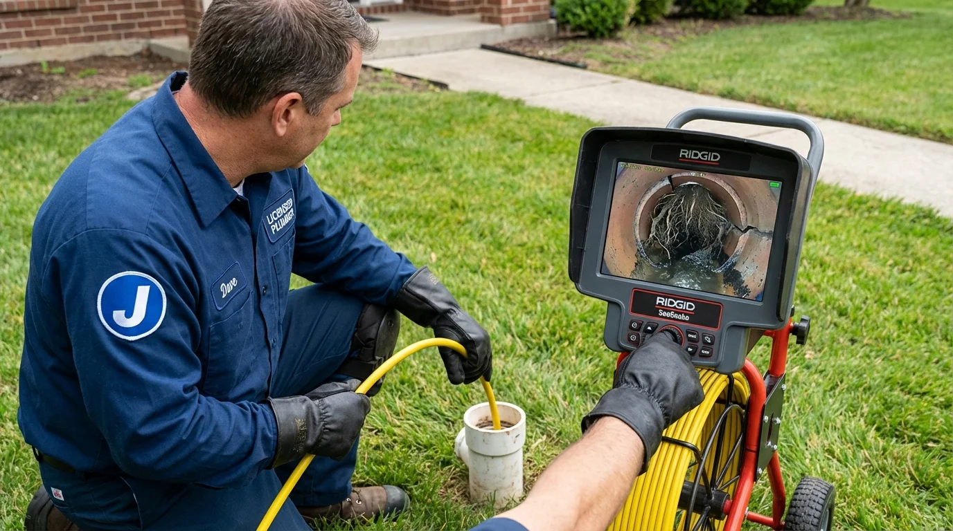 Sewer camera inspection being performed by Johns Plumbing LLC in Parowan